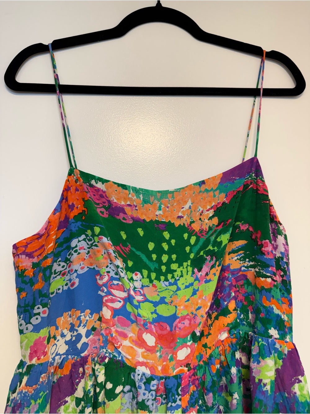 & Other Stories Multicolor Abstract Floral Maxi Dress - Green Focus - Picture 2 of 5